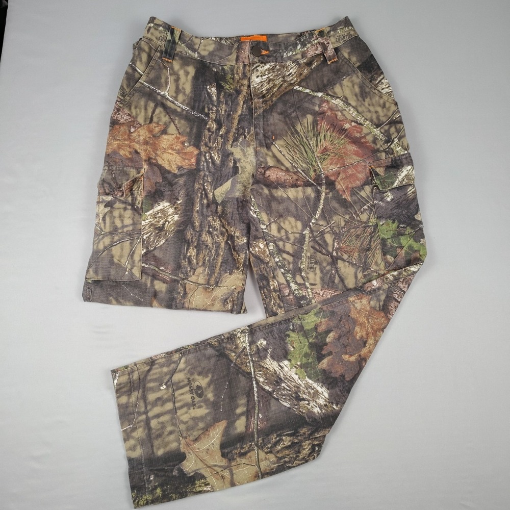 Field & Stream Pants Men 32x31 Med Mossy Oak Camo Ripstop Hunting Cargo Outdoor